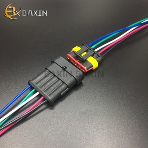 Fio 5pin para prender a tomada fêmea masculina do auto conector bonde impermeável com chicote de fios do cabo do fio para a motocicleta do carro - Product Image 1