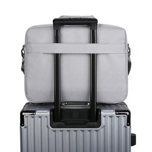 Sac pour ordinateur portable en cuir véritable imperméable, sac de voyage d'affaires, sac à bandoulière léger, grande capacité, unisexe, fin, quotidien, souple - Product Image 5