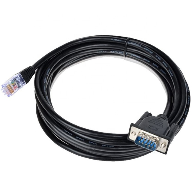 Customized 3m Black Rj45 to Db9 Cable Male to Male 6C*26AWG