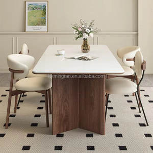 Mesa de Comedor Rectangular de Madera Maciza, Estilo Moderno y Minimalista, Ecológica, con Sillas Personalizadas para el Hogar - Product Image 4