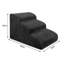 U-PETS Hunde treppe für kleine Hunde-3 Schritte Hunde rampe für Bett und Couch