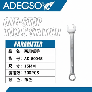 Wholesale Bulk Supply <b>15mm</b> Dual Use Wrench Adjustable Open-End and Hook Torque <b>Spanners</b> DIY Grade OEM Customizable Packaging - Product Image 1