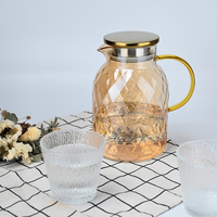 Carafe à eau eau chaude et froide, jus de Fruit, Carafe, pichet à thé glacé, bouilloire en verre à haute teneur en Borosilicate
