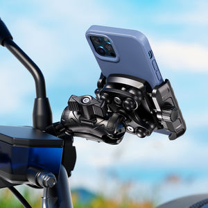 <span class=keywords><strong>Support</strong></span> de téléphone pour moto Kewig, flexible, antichoc, en alliage d'aluminium, anti-vibration, pour rétroviseur, fixation rapide - Product Image 5