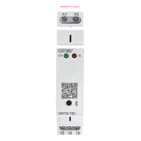 Untuk GRT8-TS2-240 Miniatur AC/DC 24V-240V 2SPDT Relay Kontrol Waktu Otomatis Manual Tertutup untuk Saklar Tangga untuk Menghidupkan/Mematikan