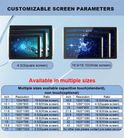 Monitor Táctil Capacitivo de 15.6, 18.5, 21.5 y 23.6 Pulgadas, RK3288, RK3399, RK3568, Android, Marco Abierto, PC Táctil Todo en Uno