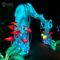 Schlangenbogen-Tierskulptur-Festival-Laterne, Dschungel-Pilz-Themen-Torlaterne für Park-Nachtbeleuchtungstechnik