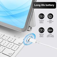 Clavier magnétique rétroéclairé LED avec pavé tactile multi-touch pour iPad Pro 11 Gen 1-4, iPad Air 11 pouces M4/M3/M2 et 10,9 4/5