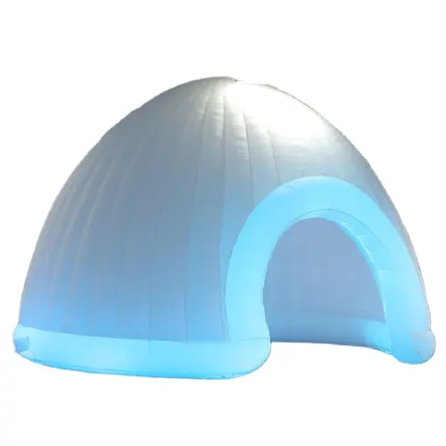 Tente dôme à lumière LED personnalisée Maison d'éclairage gonflable en PVC avec sac Support OEM imprimé