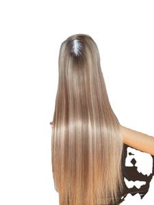 In Stock Mini Wig European Free Part Highlight Blond Color 130% Density Thin Skin <b>Hair</b> Toupee Wig <b>Toppers</b> for <b>Women</b> Human <b>Hair</b> - Product Image 3