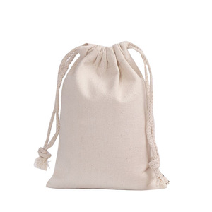HY Cotton Canvas Drawstring Bundle Pocket Custom Logo Drawstring Storage Bag