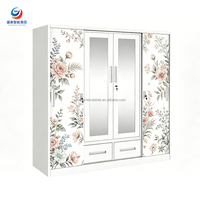 Armoire en acier robuste et démontable pour vêtements, installation simple, anti-rouille, organisateur de garde-robe en métal pour la maison et l'école