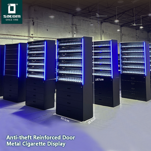 Tabak Sigarettenwinkel Standhouders Rekken Planken Rookloze Sigaret Vitrinekast Met Gehard Glazen Deur - Product Image 4