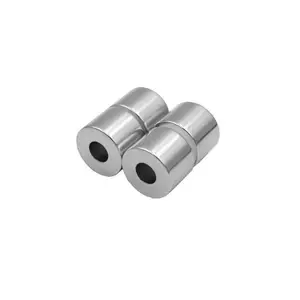 N35 sınıf NdFeB silindir mıknatıs Dia 15X15mm delik 4.1mm mıknatıs neodimyum