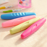 A1712 Étui de rangement pour brosse à dents moderne, portable, écologique, non toxique, en PP coloré, pour enfants, idéal pour les voyages en plein air