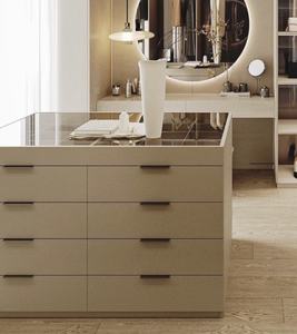 Armoires modernes de luxe et rangement modulaire sur mesure pour salon, îlot de rangement en bois massif - Product Image 2