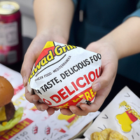 Papier d'emballage pour hamburger, personnalisé avec logo, écologique, jetable, résistant à l'huile et à la graisse, pour la restauration rapide et les plats à emporter