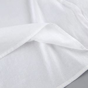 Venta al por mayor logotipo personalizado de alta calidad falda casual para las mujeres cortas de algodón de lino de encaje blanco vestido de diseño irregular - Product Image 5