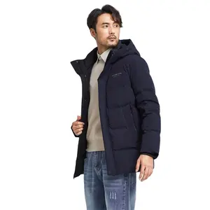 Prix usine fabricant fournisseur coutures personnalisées veste en duvet pour hommes avec capuche