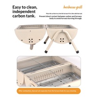 Four à barbecue multifonctionnel explosif portable d'extérieur à double face, petit four à charbon de bois pour la maison