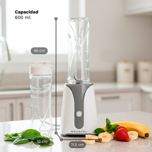 Frullatore Grunkel da 600 ml, bianco, per frullati personali - Product Image 4