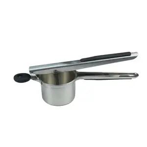 Kitchen mash masher potato stainless steel potato ricer press with TPR grip