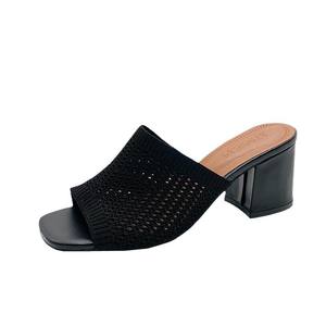 Infradito traspiranti da donna con <span class=keywords><strong>tacco</strong></span> <span class=keywords><strong>medio</strong></span> <span class=keywords><strong>tacco</strong></span> 2024 nuovo arrivo estivo <span class=keywords><strong>sandali</strong></span> con <span class=keywords><strong>tacco</strong></span> spesso taglie forti - Product Image 5
