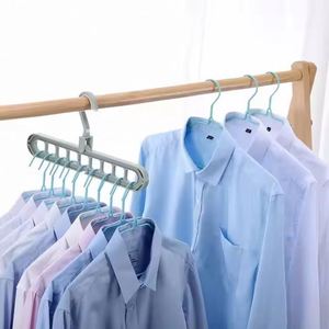 Durable <b>Plastic</b> Folding Space-Saving 360 Degree Rotating Clothes Hanger Rack <b>Hook</b> Wardrobe Kitchen Clothing Organizer - Product Image 2