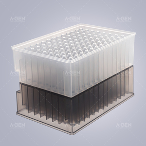 Plaque de puits profonds stérile à 96 puits ronds, <span class=keywords><strong>fond</strong></span> en V, 1,3 ml, puits indépendants, plaques de puits profonds de haute qualité, consommables de laboratoire - Product Image 1