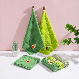 Paños de Cocina Bordados Suaves con Diseño de Aguacate, Producto Nuevo 2026, Antiadherentes, Sin Pelusas, Toalla Cuadrada, Paños de Cocina - Product Image 5