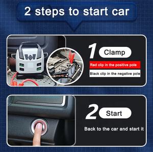 เครื่องจั๊มสตาร์ทใหม่ 12/24 โวลต์ แบตเตอรี่สำรองสตาร์ทรถยนต์ 24 โวลต์ 80000 มิลลิแอมป์ 12000 แอมป์ สำหรับรถบรรทุกหนัก เครื่องชาร์จสตาร์ท - Product Image 5