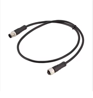 Connecteur de capteur M12 mâle-femelle pour connexion industrielle, 4, 5, 6, 8, 12, 17 broches, PVC, PUR, droit ou coudé, pour applications automobiles, robotiques, avec gaine ABS