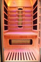 Sauna infrarouge Polar Aurora pour 1 personne, sauna intérieur contrôlable à distance, chauffage à faible EMF, luminothérapie 9 couleurs