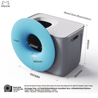 Litière pour chat de style meuble, grande, fermée, en forme de donut, avec logo personnalisé, pour chats d'intérieur