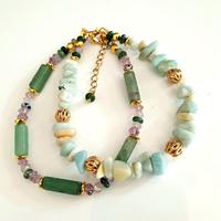 Nouvelle Mode En Gros Personnalisé Pierre Naturelle Perles Malachite Brésil Amazonite À Facettes Rondelle Charme Bracelet pour Femmes Cadeaux