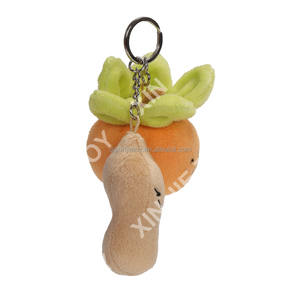 Portachiavi in Peluche di Cotone PP con Scritta 'Good Things Happen', Portachiavi in Pelliccia a Forma di Cachi e Arachidi con OEM ODM - Product Image 2