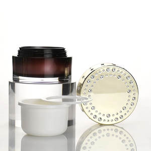 Tarro de crema acrílico cosmético de diamantes de lujo para embalaje - Product Image 4