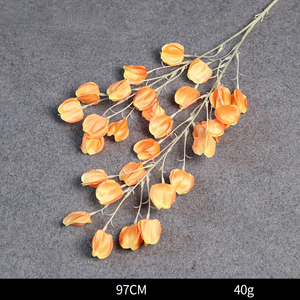 Guirlande de fleurs artificielles de lotus orange réaliste Boho chambre à coucher tenture murale en rotin pour Pâques noël retour à l'école accessoires photo - Product Image 3