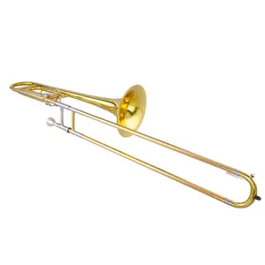 Produttori all'ingrosso prezzo a buon mercato trombone gold laccate Bb tone double tenor trombone