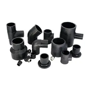 HDPE reducing tee plastic end cap Butt fusion HDPE fittings pipe fittings for pipe