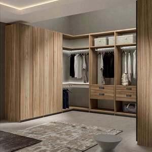 Armoire moderne à 2 portes en bois avec serrure, penderie modulaire en contreplaqué pour la maison, l'atelier, la salle de sport ou l'école - Product Image 2