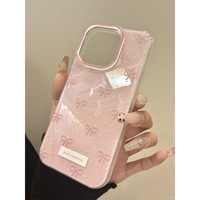 Coque Téléphone de Luxe à Nœud et Dessin Animé pour iPhone 16 Pro Max 15 14 Pro, avec Adorables Motifs Animés pour Apple Plus Pro Max Téléphone