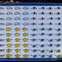 Prix de gros, améthyste sculptée à la main, cristal de guérison naturel, cristal de matériau mixte, bague en cristal, pierre de lune bleue, artisanat pour cadeaux