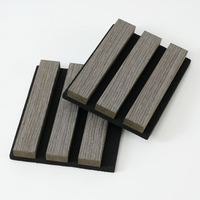 Panneau acoustique en bois à lattes en feutre polyester, panneaux muraux à lattes absorbants le son pour le traitement acoustique et la décoration des pièces