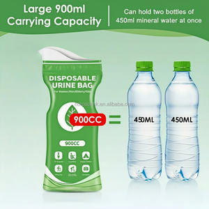 900ML Moisture Proof Disposable Urine <b>Bags</b> Zipper PE Pouch Food-grade Adjustable Seal Outdoor Emergency Quick Delivery - Product Image 3