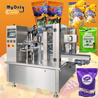 Machine d'emballage rotative pour sachets préformés Doypack de grains de café et de bonbons MY