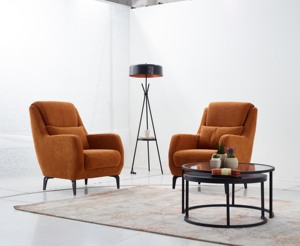 Juego de sofá moderno Marlin Polonia, patas de metal, tela resistente a las manchas, esponja suave cómoda, marco duradero, diseño moderno - Product Image 5