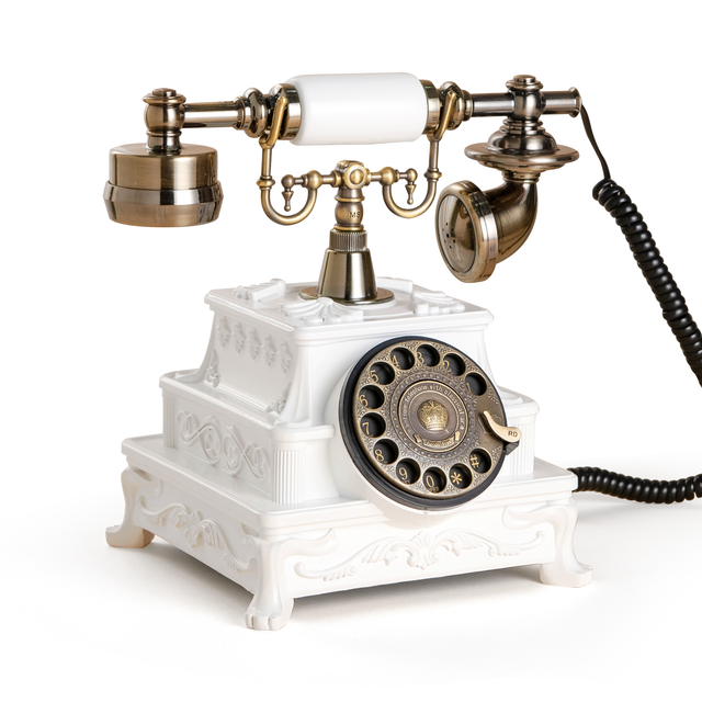 Vintage European Rotary Dial Telephone Retro Landline Old Fashioned Corded Phone for Home Office Decor Vintage Rotary Telephone