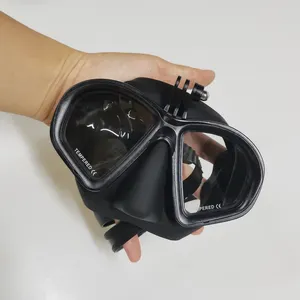 Bestseller Rahmenloses Design Einzelne gehärtete Glas Anti-Fog-Linse Tauchmaske Schnorchel maske