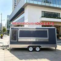 Camion de cuisine mobile tout-en-un à vendre, entièrement équipé pour la restauration, camion à glaces, chariot à hot-dogs remorquable, remorque alimentaire
